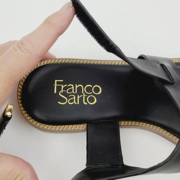 Franco Sarto Sandal, Black Leather 6.5 EUC - Picture 8 of 8